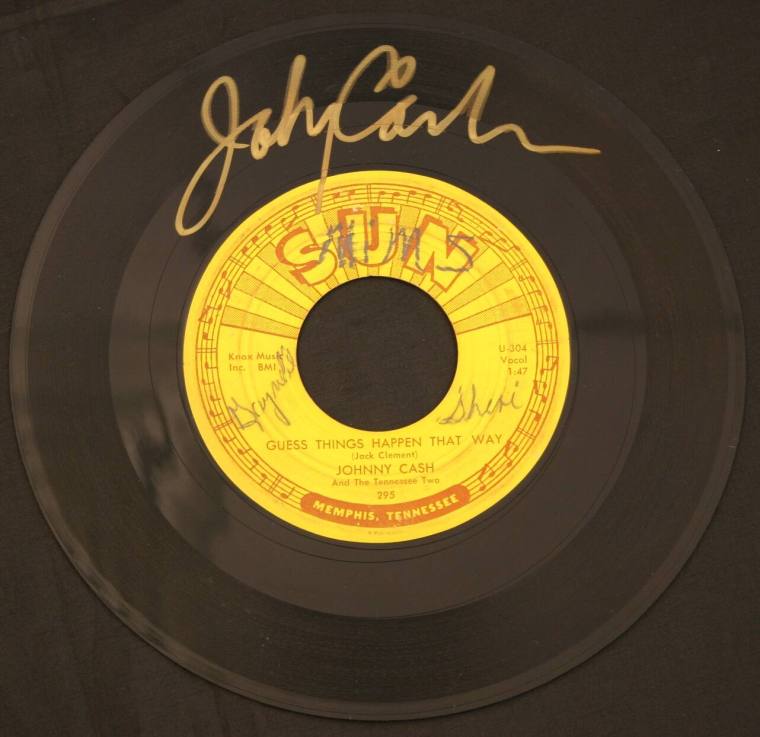 Autographed Johnny Cash 45