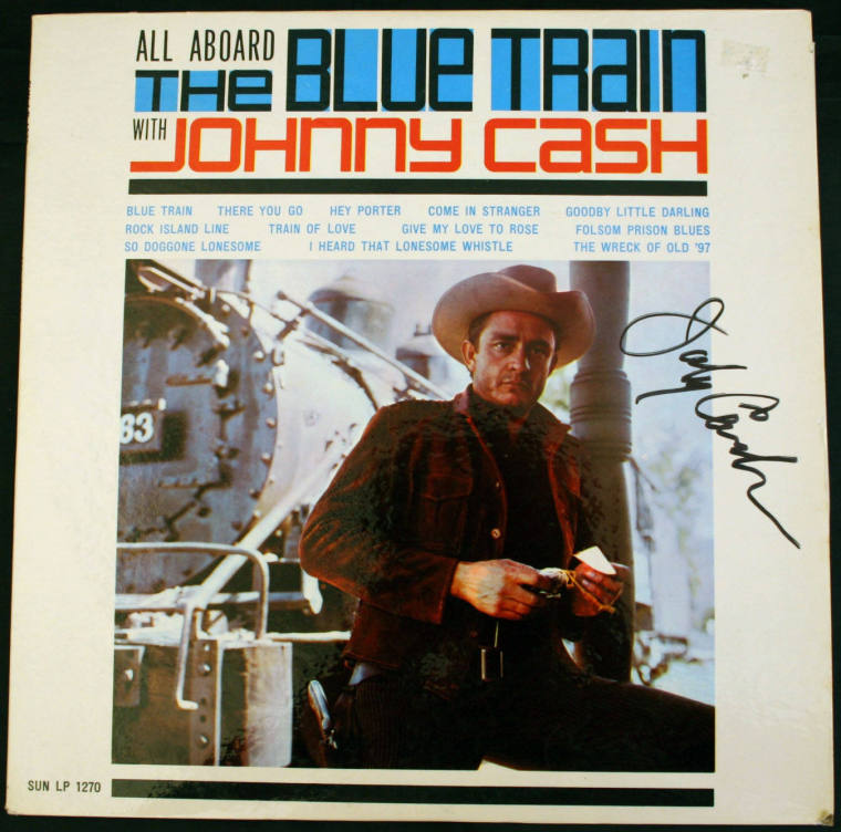 Autographed Johnny Cash Album and Cover