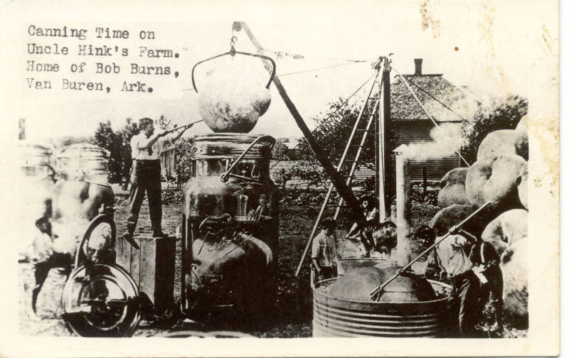 postcard - canning at Uncle Hink's