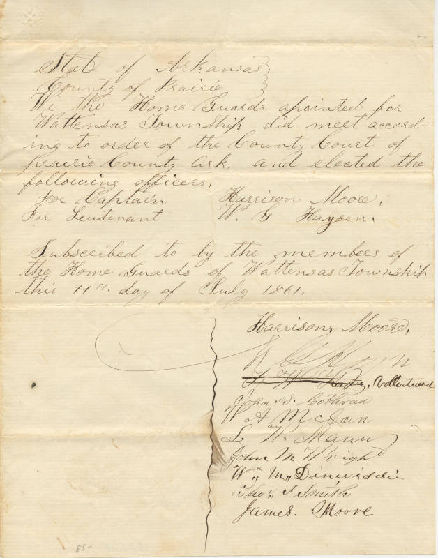 Declaration of the Election of Moore and Hayson