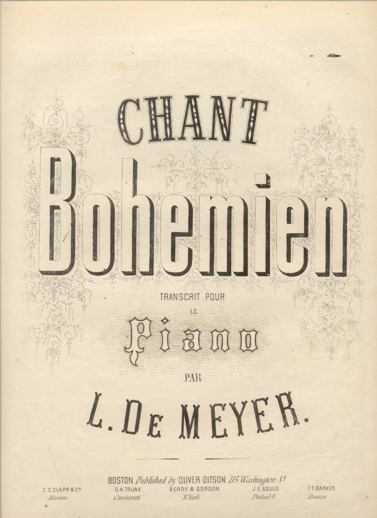 Sheet Music - Chant Bohemien