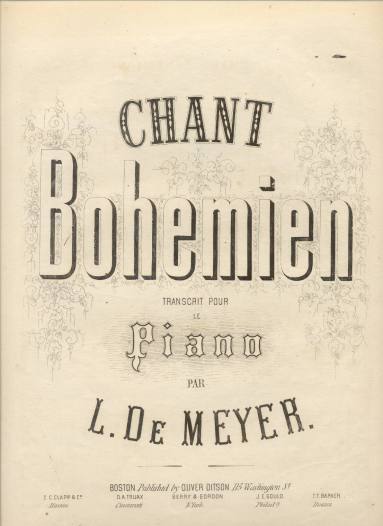 Sheet Music - Chant Bohemien