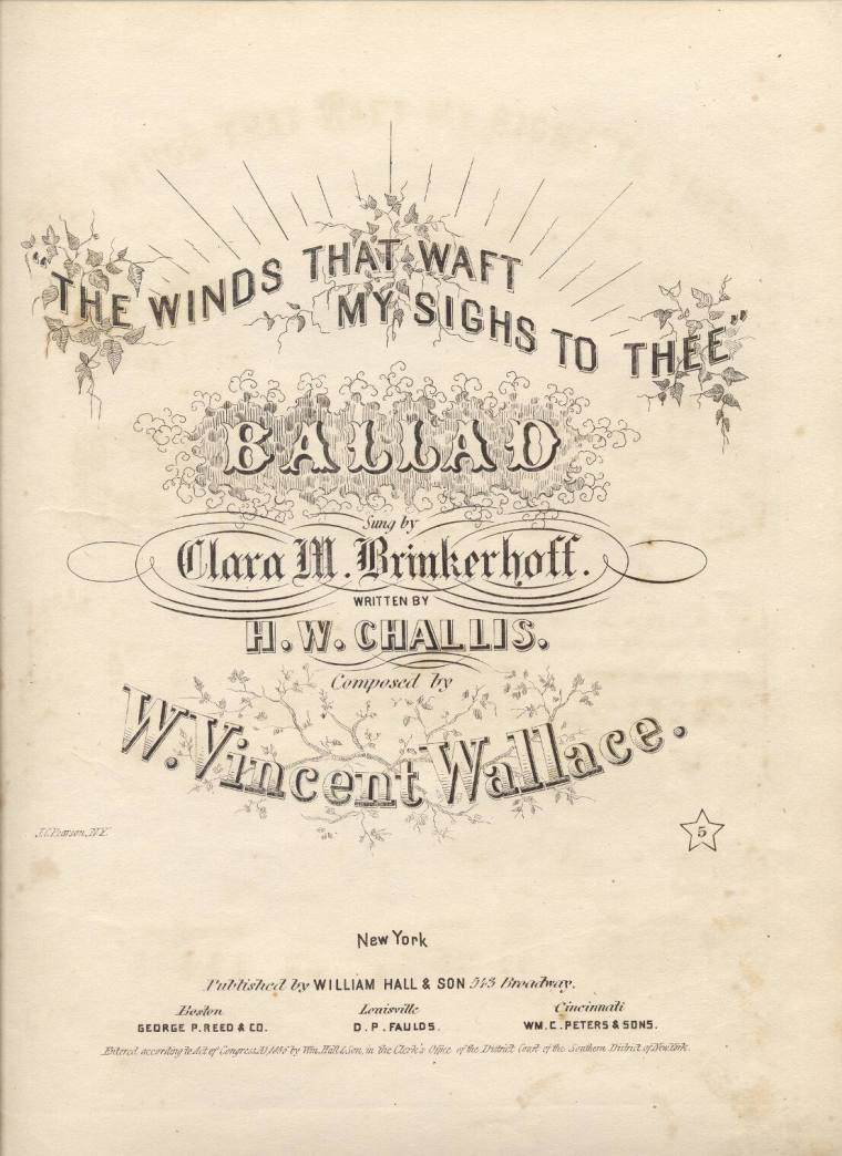 Sheet Music - The Winds That Waft My Sighs to Thee