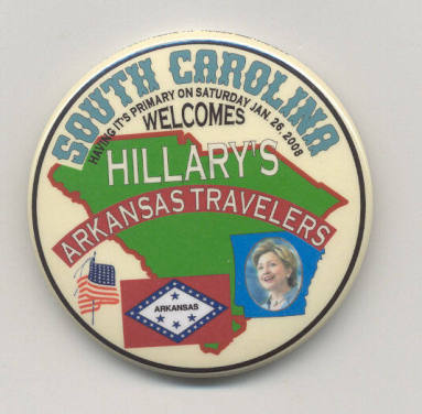 Hillary Rodham Clinton Arkansas Travelers Button