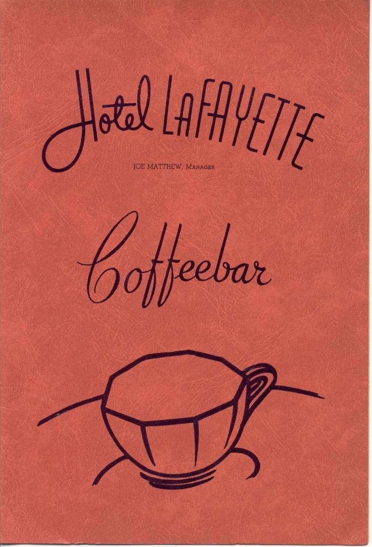 Hotel LaFayette Coffeebar Menu