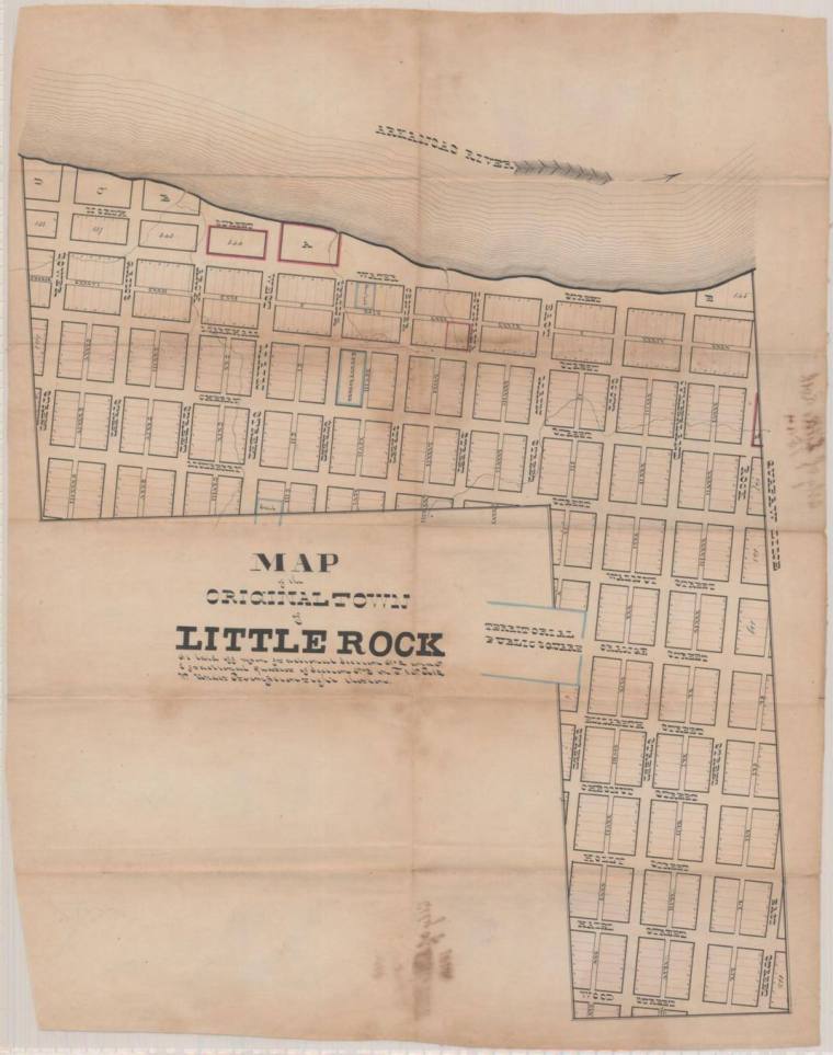 1844 Map of Little Rock