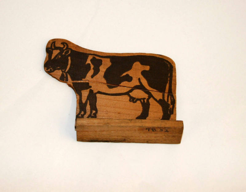 Wooden Cow Figure