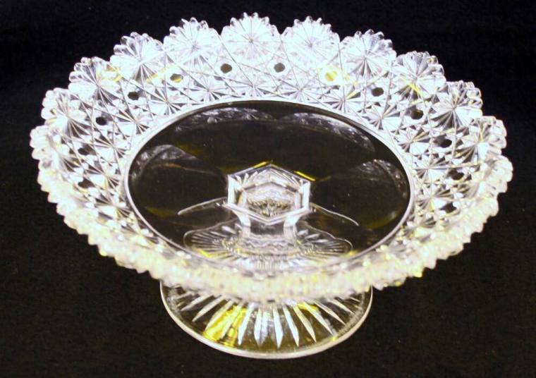 Cut Glass Compote