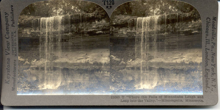 Stereoview of the Falls of Minnehaha