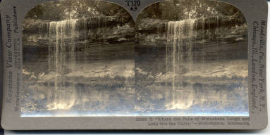 Stereoview of the Falls of Minnehaha