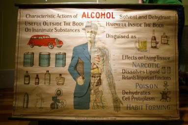 Banner, "Characteristic Actions of Alcohol"