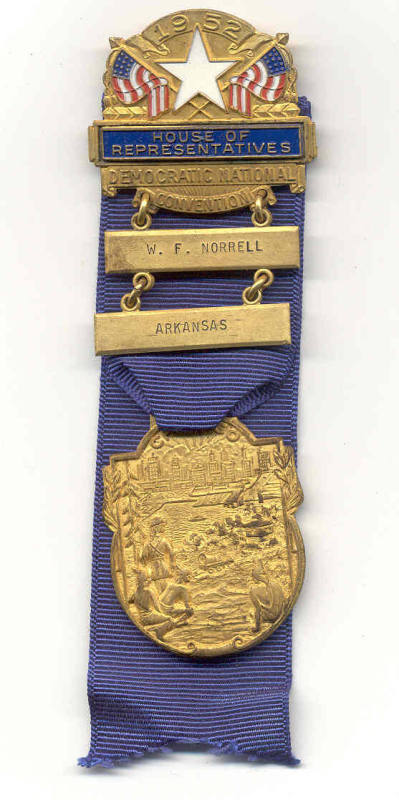 Medal, Democratic Convention 1952, W. F. Norrell