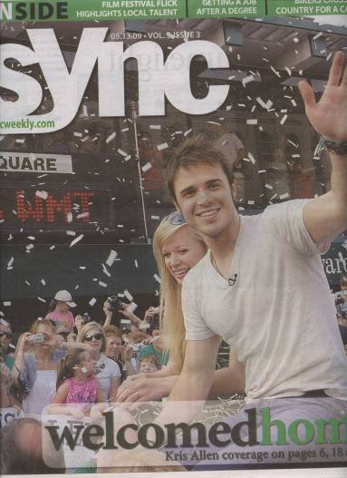 Newspaper, Sync with Kris Allen on Cover