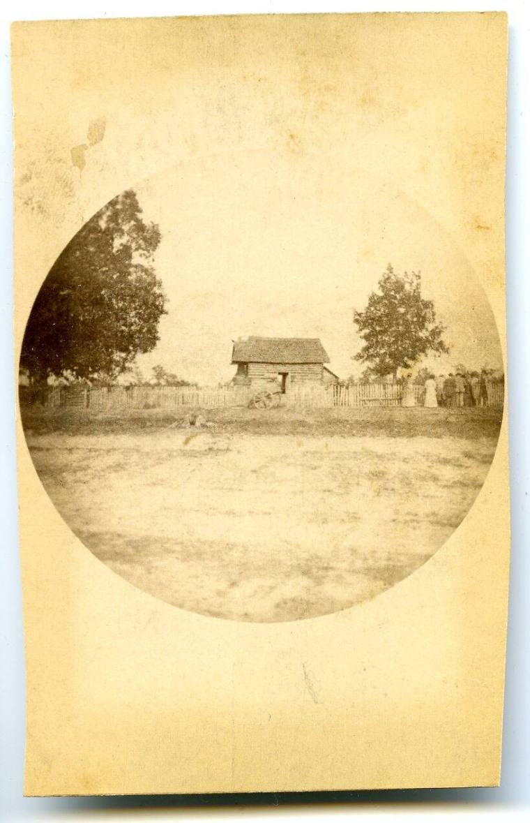 Carte de Visite, "House where Gen. A.S. Johnson fell"