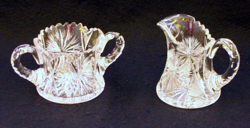 Bowl, Sugar and Creamer - Batty Glass