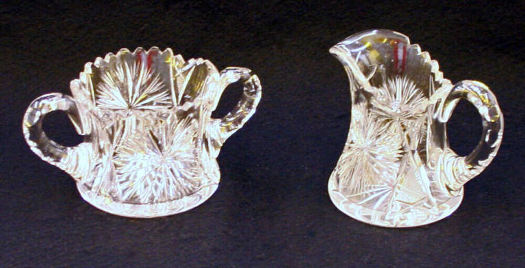 Bowl, Sugar and Creamer - Batty Glass