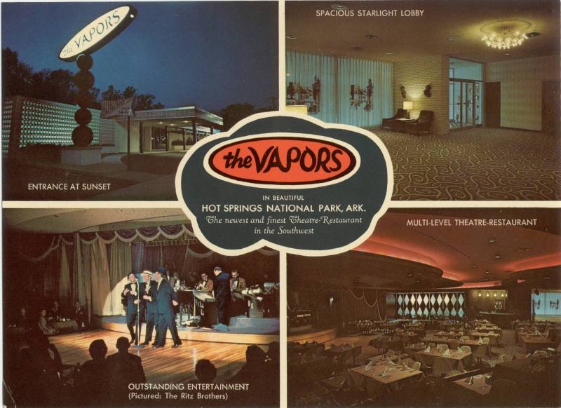 Postcard - The Vapors Club in Hot Springs