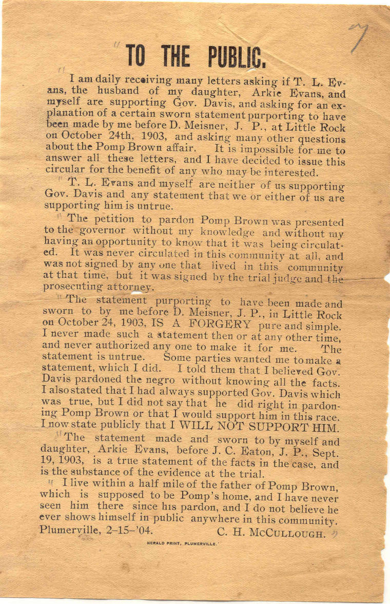 Handbill, anti-Jeff Davis