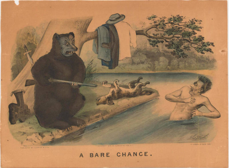 Print, Currier & Ives - "A Bare Chance"