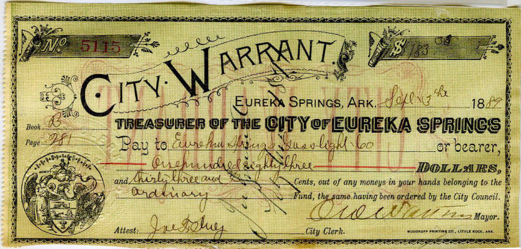 Scrip, Arkansas - $183.33