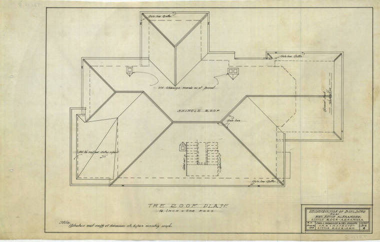 Drawings, Thompson Architectural - Bettie Alexander House, Little Rock