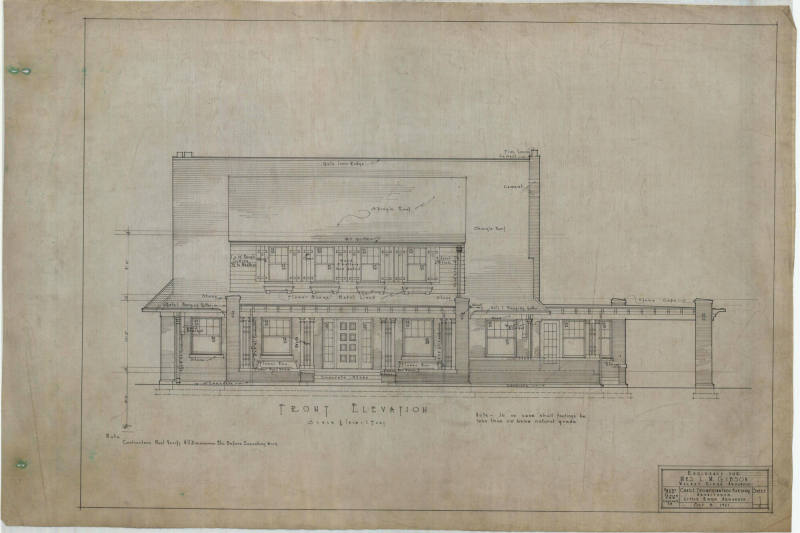 Drawing, Thompson Architectural - L.M. Gibson, Walnut Ridge