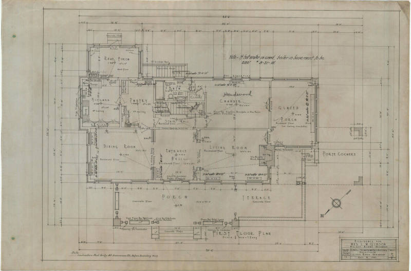 Drawing, Thompson Architectural - L.M. Gibson, Walnut Ridge