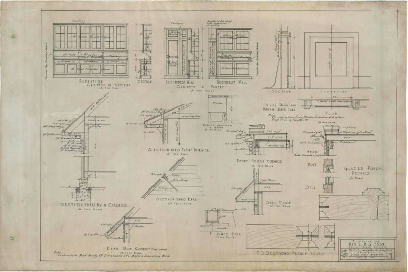 Drawing, Thompson Architectural - L.M. Gibson, Walnut Ridge