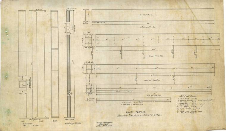 Drawing, Thompson Architectural - Albert Pfeifer & Bro. store, Little Rock