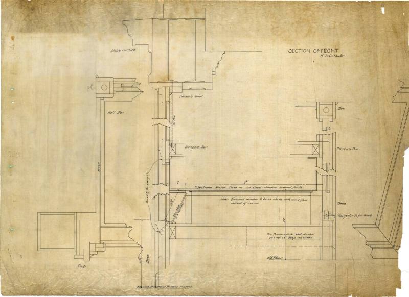 Drawing, Thompson Architectural - Albert Pfeifer & Bro. store, Little Rock