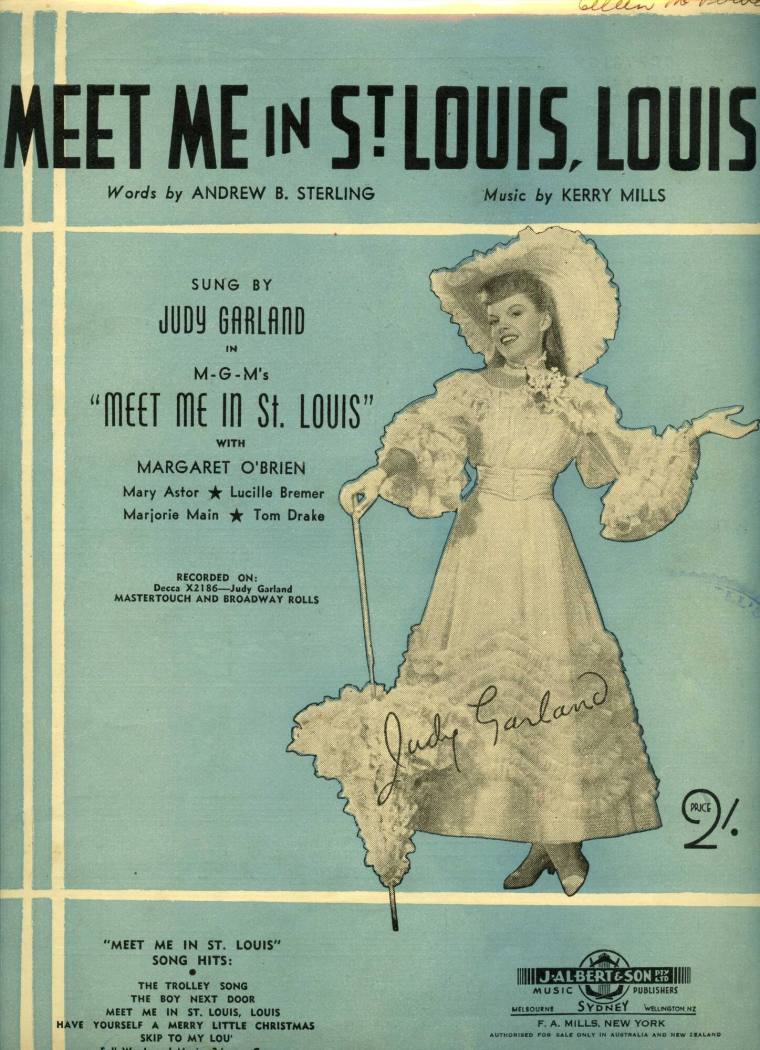 Sheet Music, "Meet Me in St. Louis, Louis"