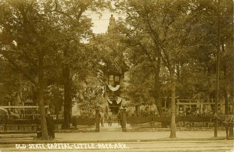 Postcard, Old State House during the 1911 Reunion