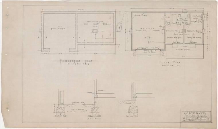 Drawing, Thompson Architectural - M.W. Hardy, Little Rock