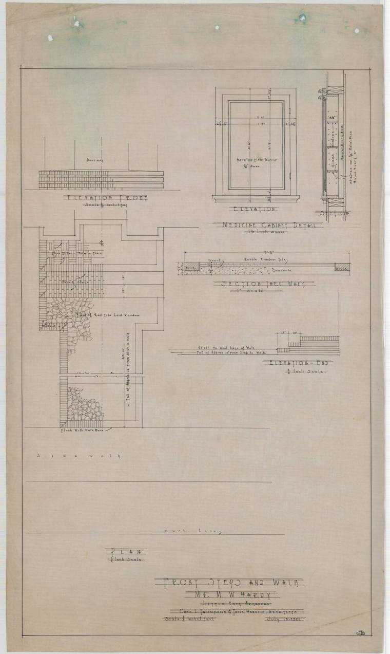 Drawing, Thompson Architectural - M.W. Hardy, Little Rock