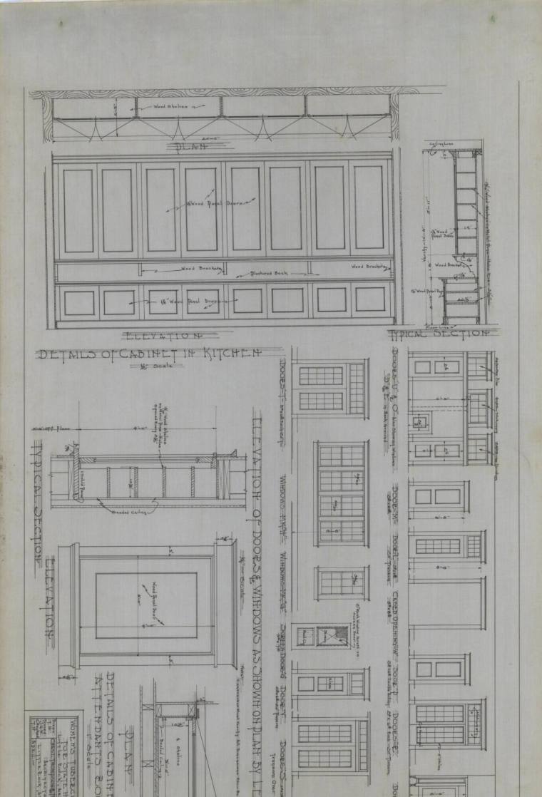 Drawing, Thompson Architectural - Women's Tubercular Ward, Little Rock