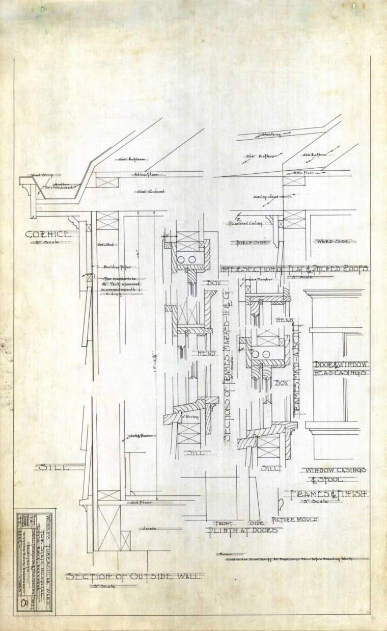 Drawing, Thompson Architectural - Women's Tubercular Ward, Little Rock