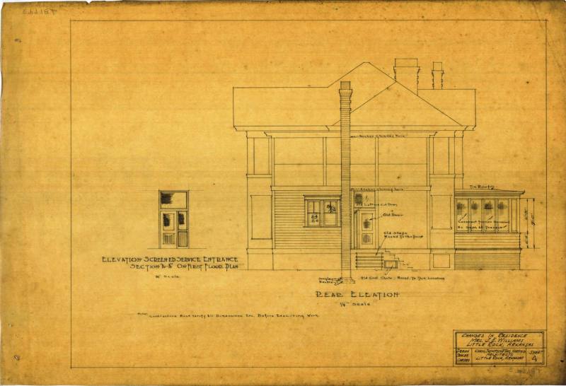 Drawing, Thompson Architectural - Mrs. J.E. Williams, Little Rock