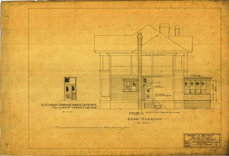 Drawing, Thompson Architectural - Mrs. J.E. Williams, Little Rock