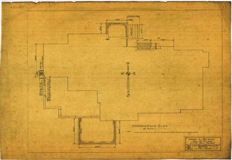 Drawing, Thompson Architectural - Mrs. J.E. Williams, Little Rock