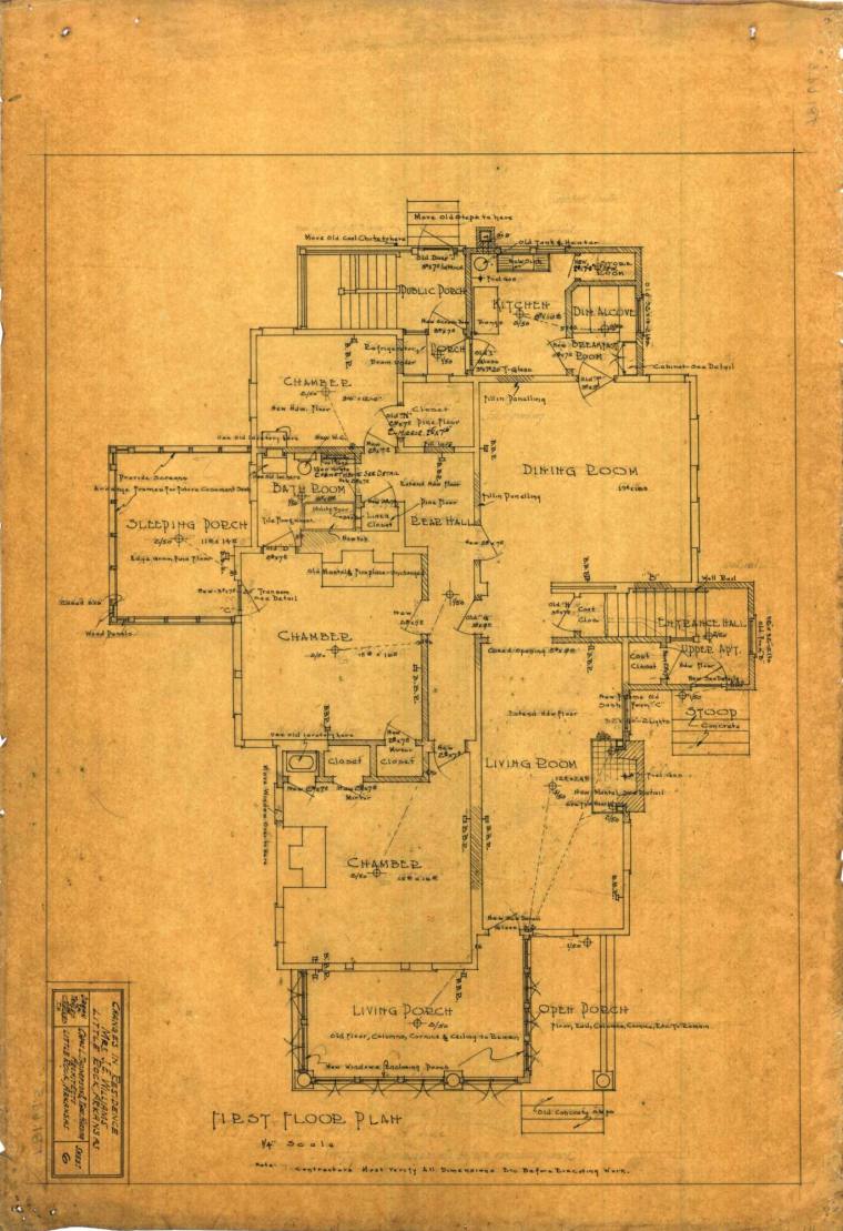 Drawing, Thompson Architectural - Mrs. J.E. Williams, Little Rock