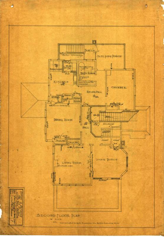 Drawing, Thompson Architectural - Mrs. J.E. Williams, Little Rock