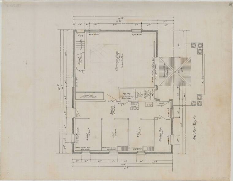 Drawing, Thompson Architectural - Gus Blass stables, Little Rock