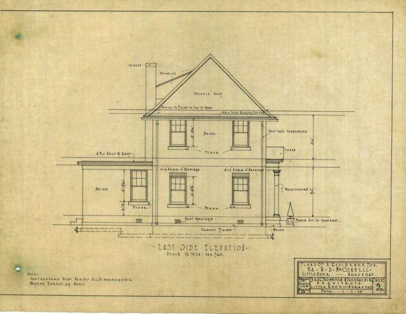 Drawing, Thompson Architectural - W.B. McConnell, Little Rock