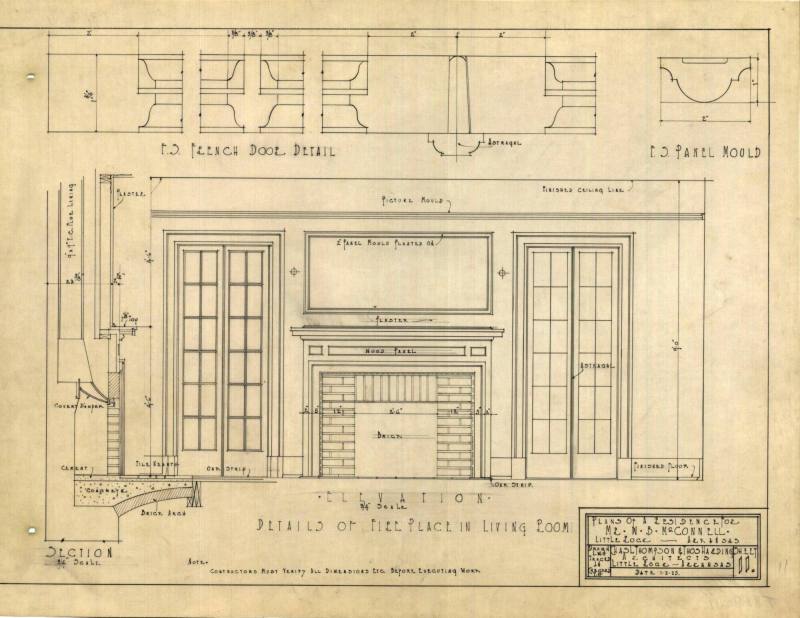 Drawing, Thompson Architectural - W.B. McConnell, Little Rock