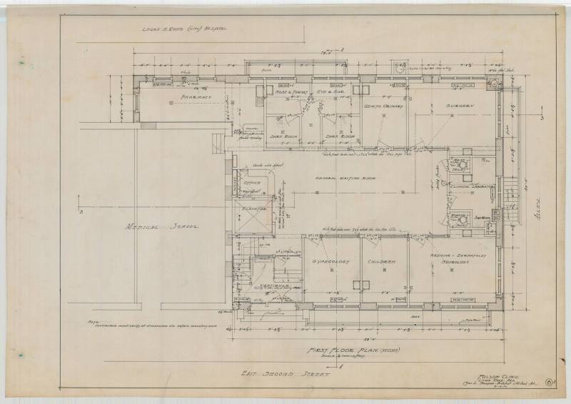 Drawing, Thompson Architectural - UAMS Folsom Clinic, Little Rock