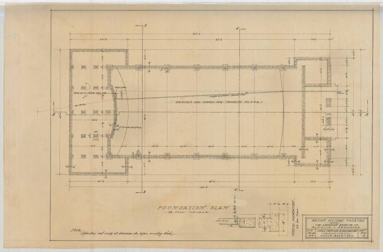 Drawing, Thompson Architectural - American Bauxite Co. Theater