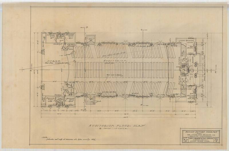 Drawing, Thompson Architectural - American Bauxite Co. Theater