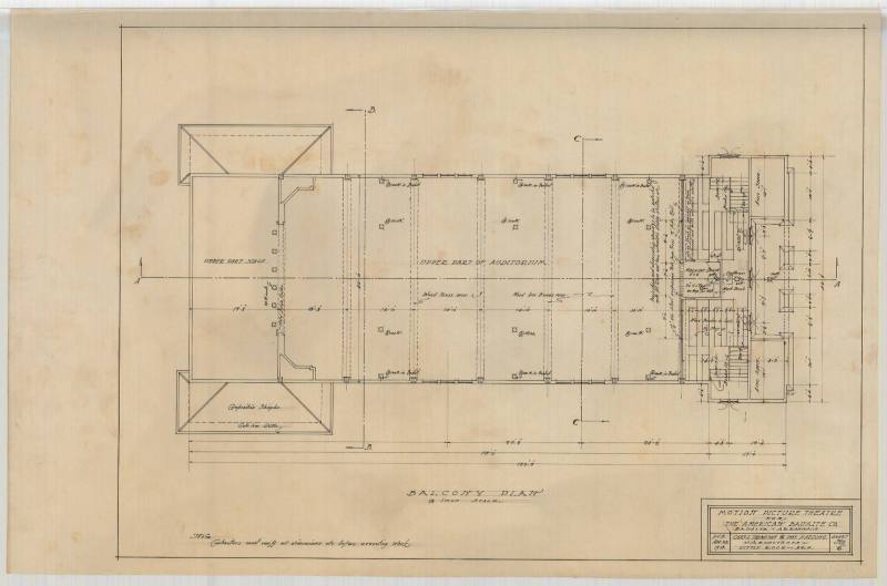 Drawing, Thompson Architectural - American Bauxite Co. Theater