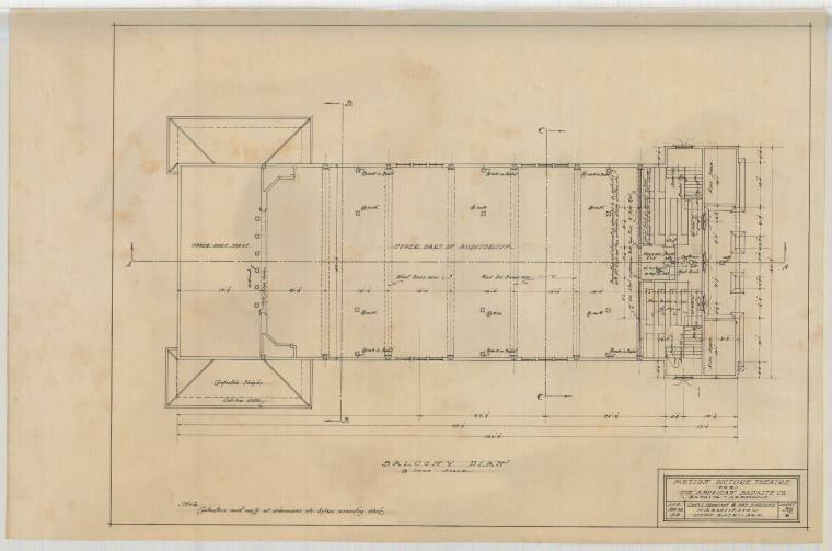 Drawing, Thompson Architectural - American Bauxite Co. Theater