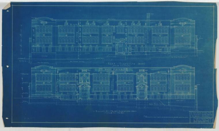 Drawing, Thompson Architectural - Yocum School, El Dorado